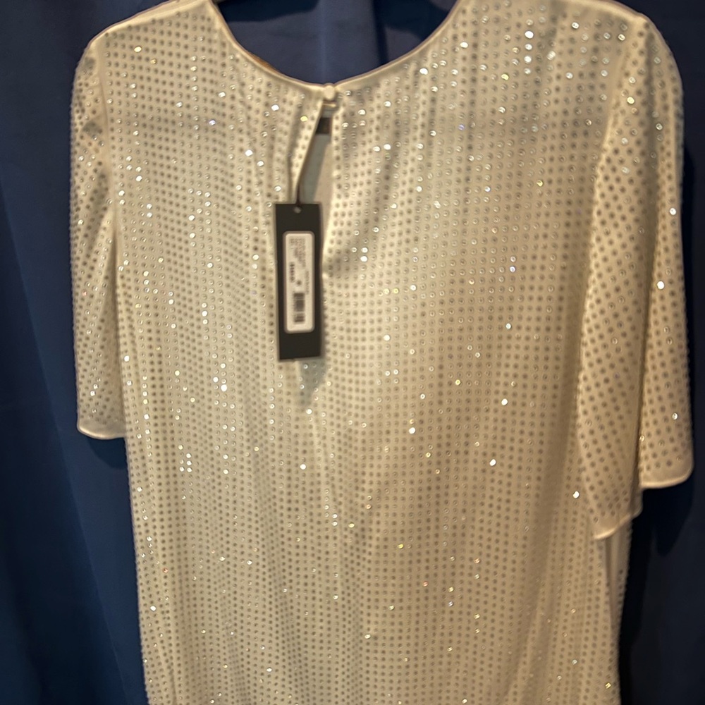 KODI HALPERIN Beautiful studded short sleeve ivory top. NEVER WORN, TAG ATTACHED